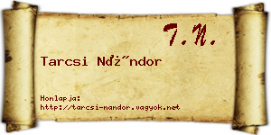 Tarcsi Nándor névjegykártya