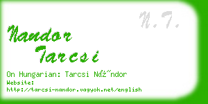 nandor tarcsi business card